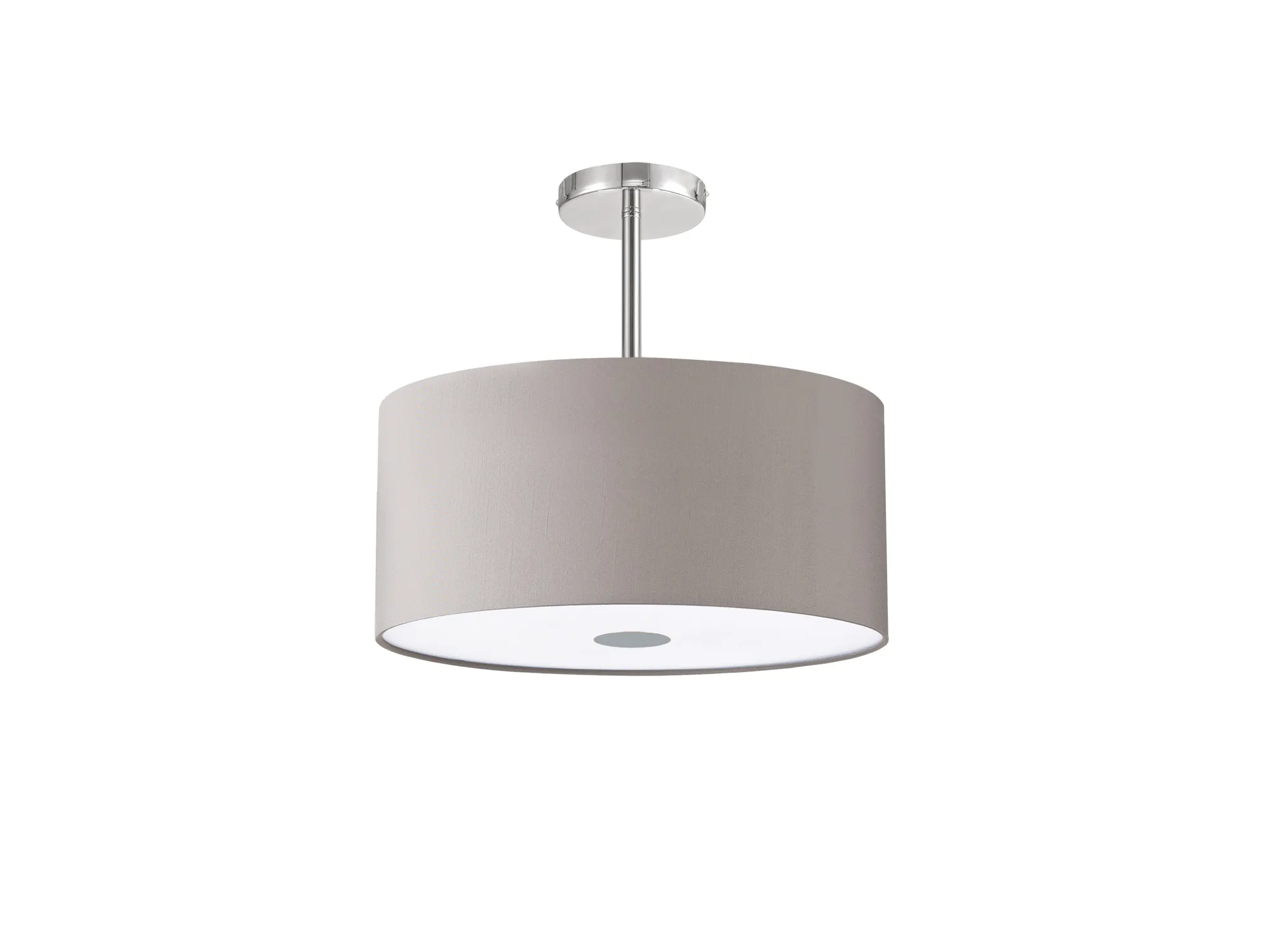 Baymont 40cm Semi Flush 5 Light Polished Chrome, Grey, Frosted Diffuser DK0460  Deco Baymont CH GR